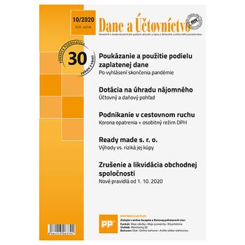 Kniha: Dane a účtovníctvo 10/2020autor neuvedený
