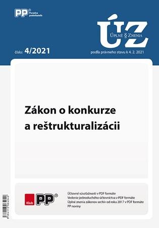 Kniha: UZZ 4/2021 Zákon o konkurze a reštrukturalizáciiautor neuvedený