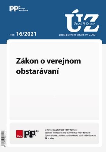 Kniha: UZZ 16/2021 Zákon o verejnom obstarávaníautor neuvedený