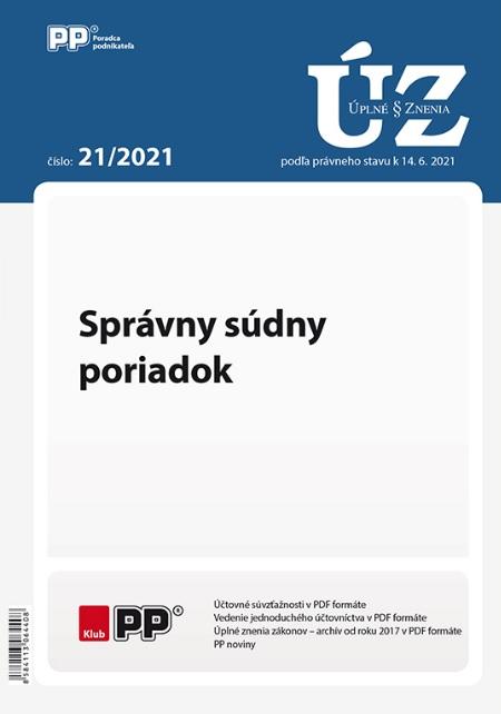 Kniha: UZZ 21/2021 Správny súdny poriadokautor neuvedený