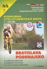 Podrobná cyklotur. mapa 7 Bratislava, Podunajsko