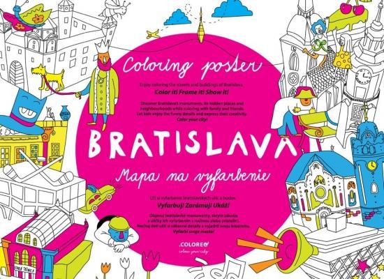 Kniha: BRATISLAVA Mapa na vyfarbenie - Abbafy Tero