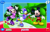 Minnie a přátelé - rámové puzzle 15 dílk