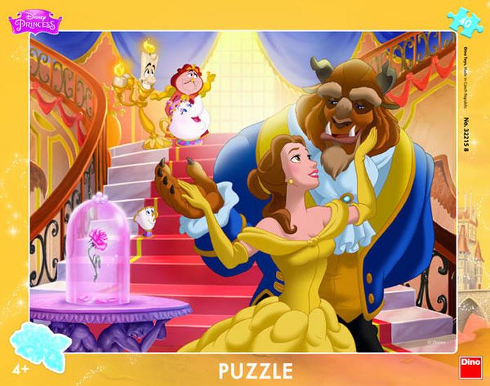 Kniha: Kráska a zvíře - Puzzle 40 deskové - Disney Walt