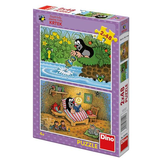 Kniha: Krtek a perla - Puzzle 2x48 - Miler Zdeněk