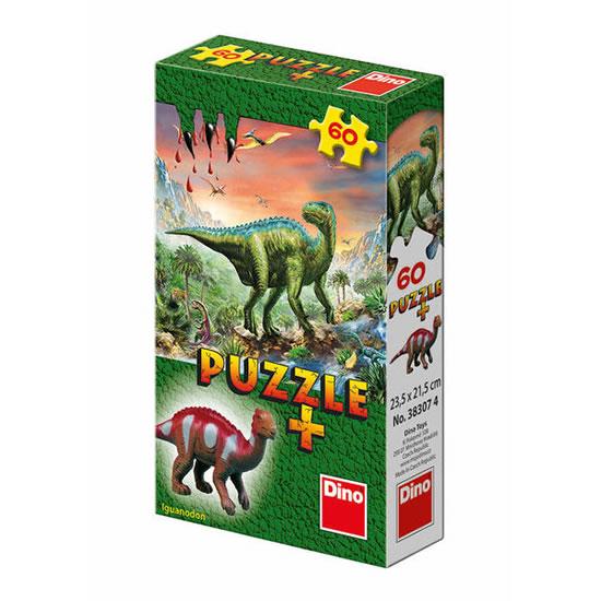 Kniha: Dinosauři - puzzle 60 dílků + figurkaautor neuvedený