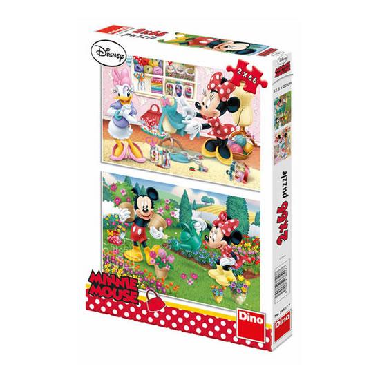 Kniha: Pracovitá Minnie - Puzzle 2x66 - Disney Walt