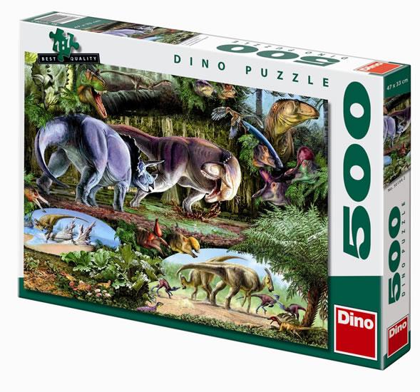 Kniha: Země Dinosaurů - puzzle 500 dílkůautor neuvedený