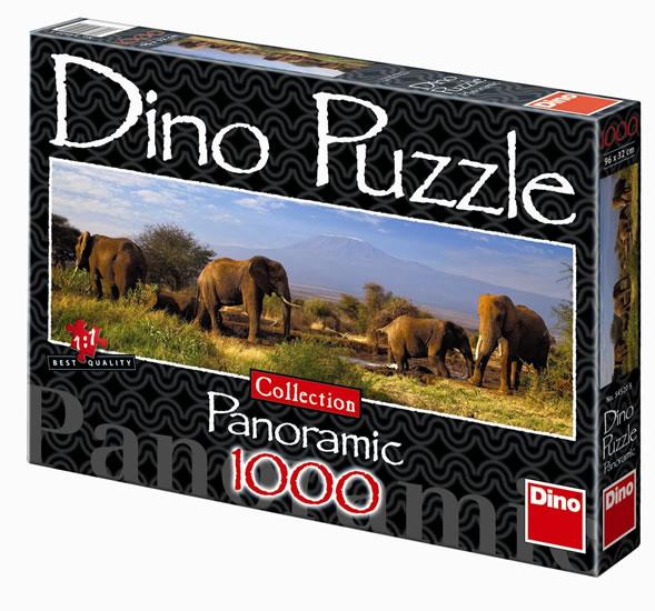 Kniha: Stádo slonů - puzzle Panoramic 1000 dílkautor neuvedený