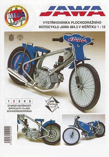 Kniha: Plochodrážní motocykl JAWA 884.5/ papírový model - Čihák Miloš