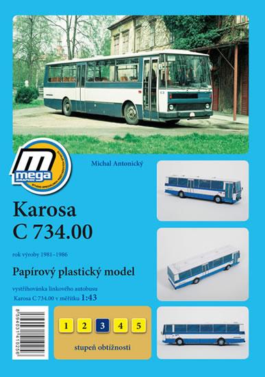 Kniha: Karosa C 734.00 rok výroby 1981 - 1986/papírový model - Antonický Michal
