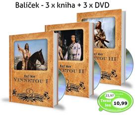 Kniha: Balíček 3 ks Vinnetou + 3 DVD - Karl May