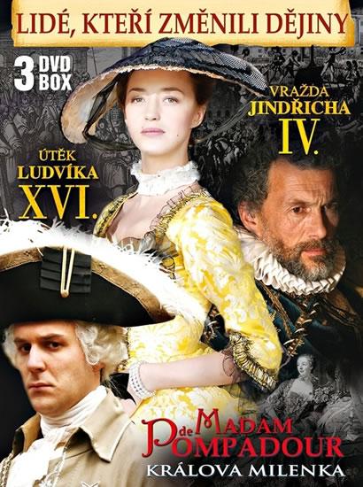 Kniha: Lidé, kteří změnili dějiny - 3DVD BOX (Vražda Jindřicha IV., Madam de Pompadour - Králova milenka, Útěk Ludvíka XVI.)autor neuvedený