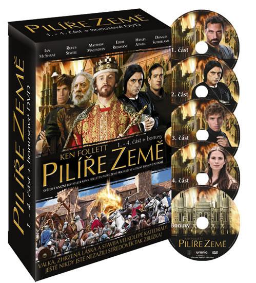 Kniha: Pilíře země 1.- 4. část - DVD (+bonusy) - Follett Ken