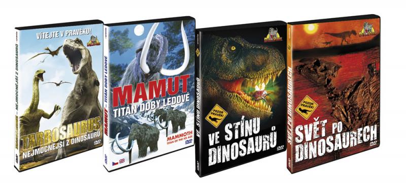 Kniha: Cesta do pravěku - 4DVD (Tarbosaurus - Nejmocnější z Dinosaurů, Mamut - Titán doby ledové, Ve stínu dinosaurů a Svět po dinosaurech)autor neuvedený