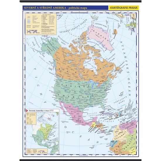 Kniha: Severní a střední Amerika - školní nástěnná politická mapa 1:10 mil./96x126,5 cmautor neuvedený