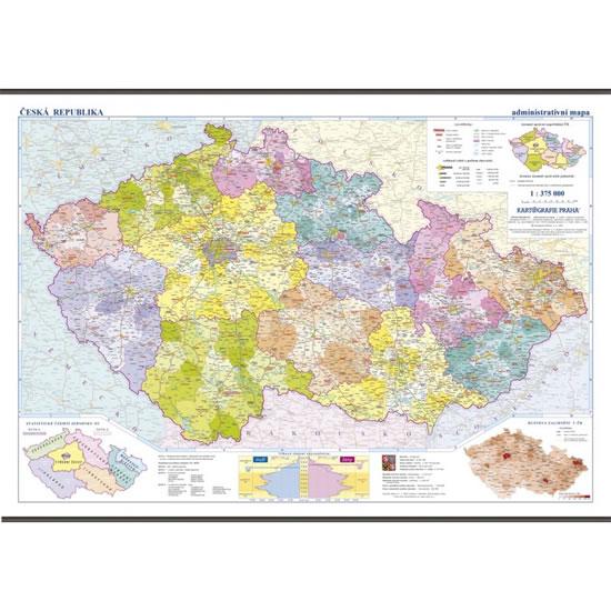 Kniha: Česká republika - školní nástěnná administrativní mapa  1:375 tis./136x96 cmautor neuvedený