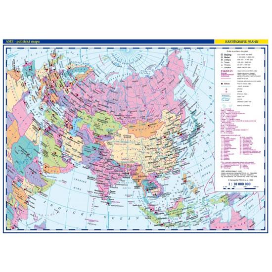 Kniha: Asie - školní nástěnná politická mapa 1:10 mil./136x96 cmautor neuvedený