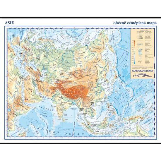 Kniha: Asie - školní nástěnná obecně zeměpisná mapa, 1:13 mil./136x96 cmautor neuvedený