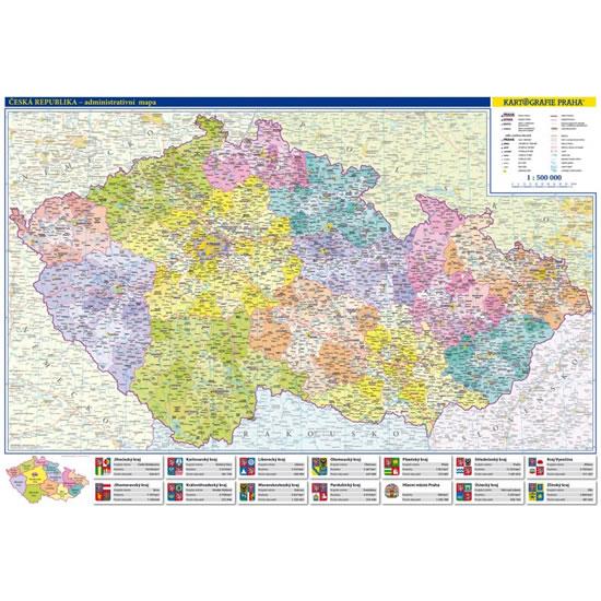 Kniha: Česká republika - nástěnná administrativní mapa 1:500 tis./99x69 cmautor neuvedený