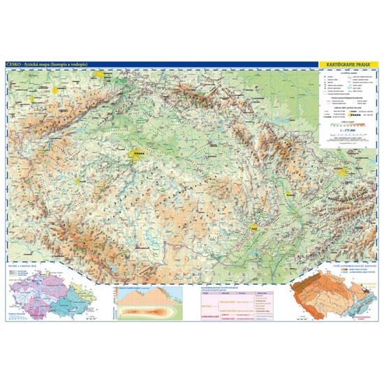 Kniha: Česká republika - školní nástěnná fyzická  mapa 1:375 tis./136x96 cmautor neuvedený