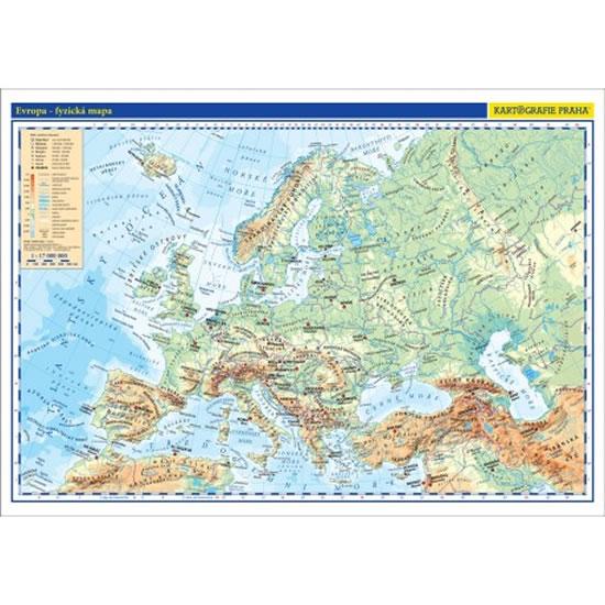 Kniha: Evropa fyzická / politická mapa 1:17 mil.autor neuvedený