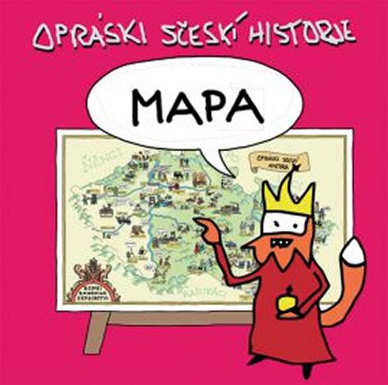 Kniha: Opráski sčeskí historje - mapa - jaz