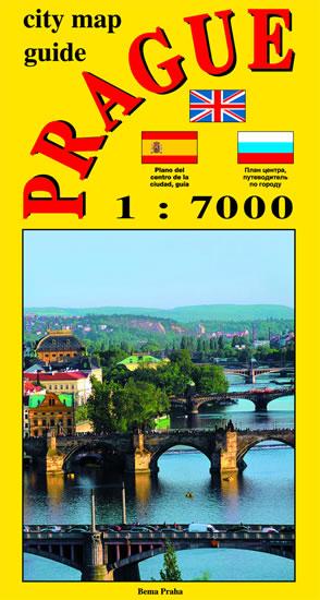 Kniha: City map - guide PRAGUE 1:7 000 (angličtina, ruština, španělština) - Beneš Jiří