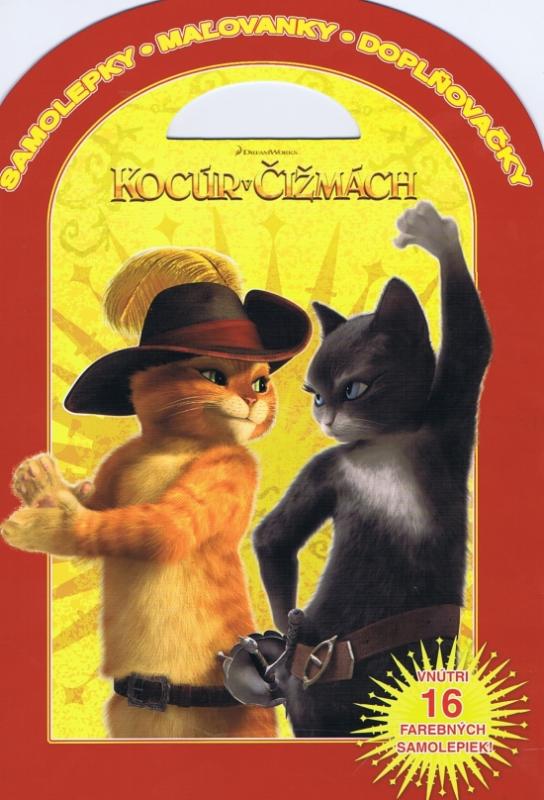 Kniha: Kocúr v čižmách - Samolepky, maľovánky, doplňovačkykolektív autorov