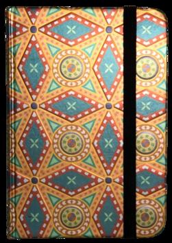 Kniha: Zápisník s gumičkou 95x140 mm zlatooranžový ornamentautor neuvedený