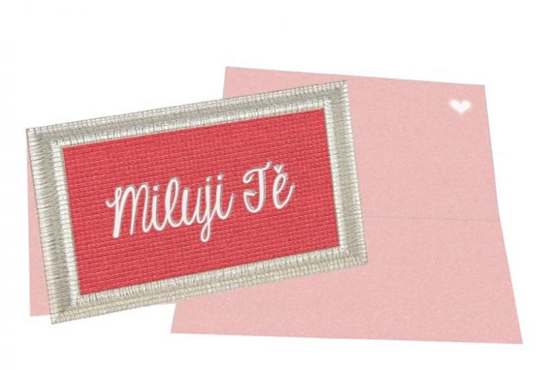Kniha: Přání -A- - Miluji Tě červené se vzorkem /8,5x15cmautor neuvedený