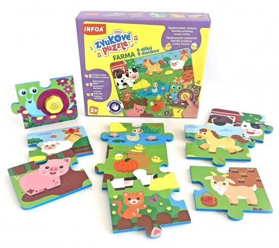 Kniha: Zvukové puzzle - Farma -  9 dielikovautor neuvedený