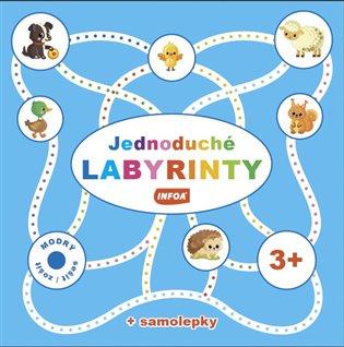 Kniha: Jednoduché labyrinty - modrý sešit + samolepkyautor neuvedený