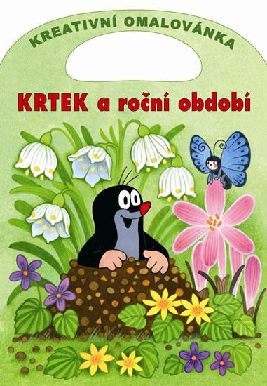 Kniha: Krtek a roční období - Kreativní omalovánky A4 s výsekem - Miler Zdeněk