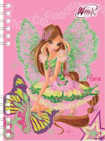 Winx Club Flora - zápisník A6 s kroužkovou vazbou