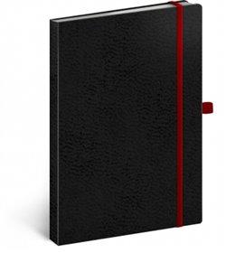 Kniha: Notes - Vivella Classic černý/červený, tečkovaný, 15 x 21 cmautor neuvedený