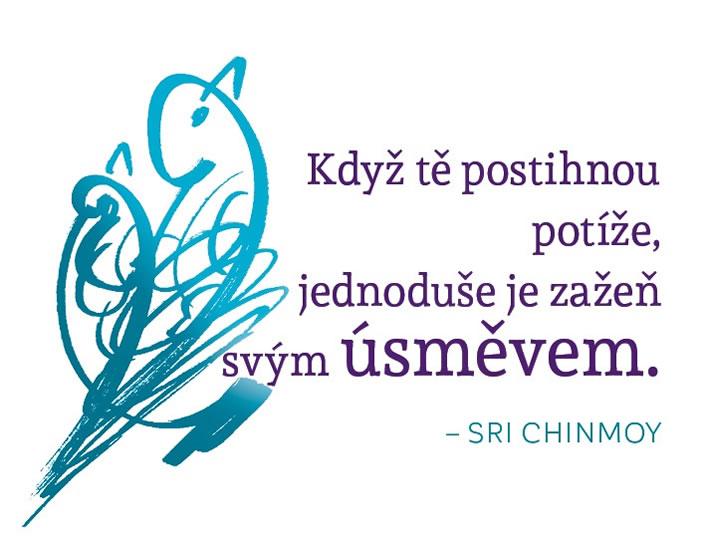 Kniha: Magnet na lednici - Když tě postihnou potíže, jednoduše je zažeň svým úsměvem - Chinmoy Sri