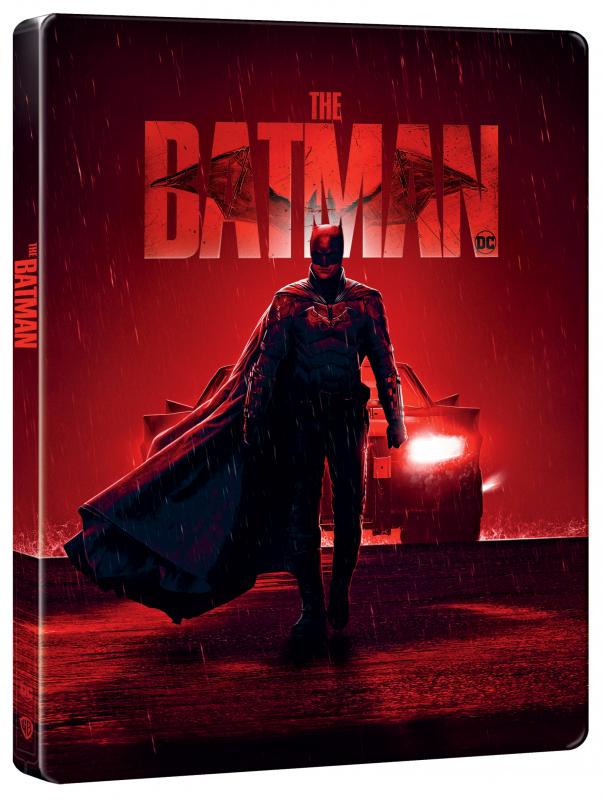 Kniha: FILM  BATMAN (2022) 3BD (UHD+BD+BD BONUS) - STEELBOOK - MOTIV BATMOBILE HEAD LIGHTS - WB
