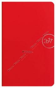 Diář 2017 - Slim červený týdenní A5