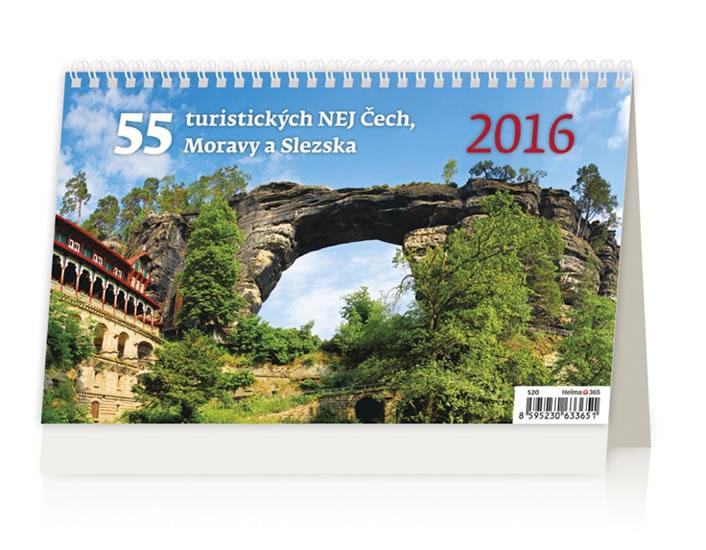 Kniha: Kalendář stolní 2016 - 55 turistických nej Čech, Moravy a Slezskaautor neuvedený