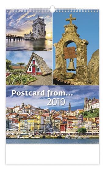 Kniha: Kalendář nástěnný 2019 - Poscard from...autor neuvedený