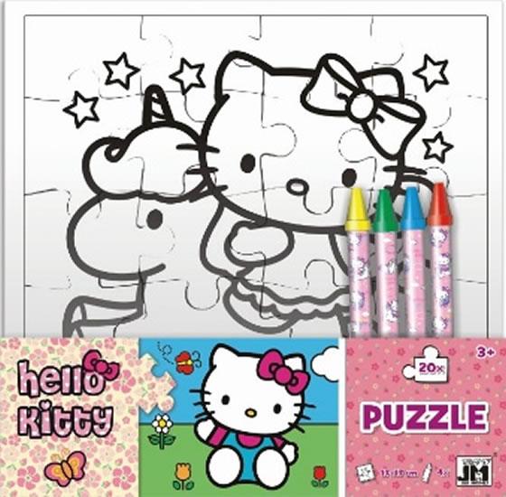 Kniha: Hello Kitty - Omalovánky puzzleautor neuvedený