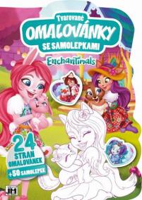 Enchantimals - Tvarované omalovánky se samolepkami