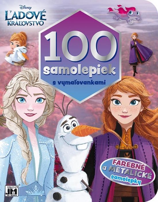 Kniha: 100 samolepiek s vymaľovankami/ Ľadové kráľovstvo - Disney