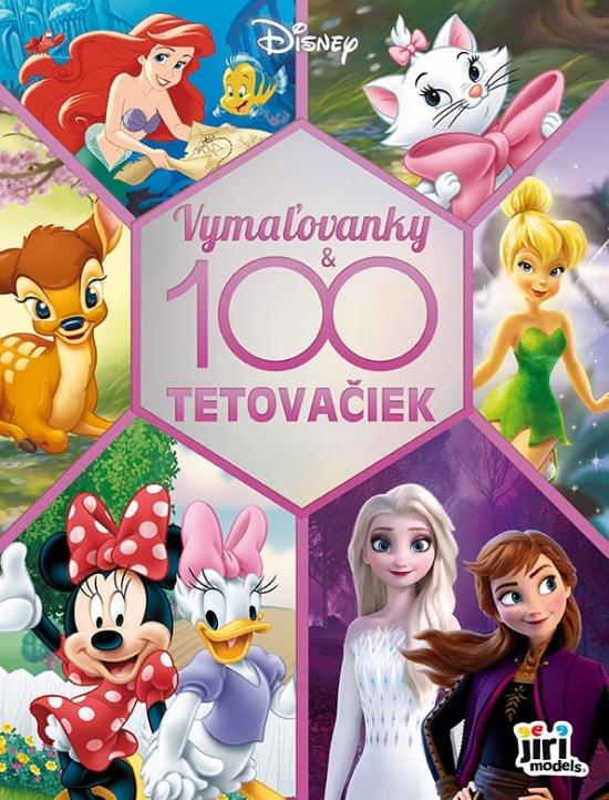 Kniha: 100 tetovačiek s vymaľovankami/ Pre dievčatá100 - Disney