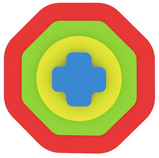Kniha: Moje první puzzle - Tvary osmiúhelník/červenáautor neuvedený