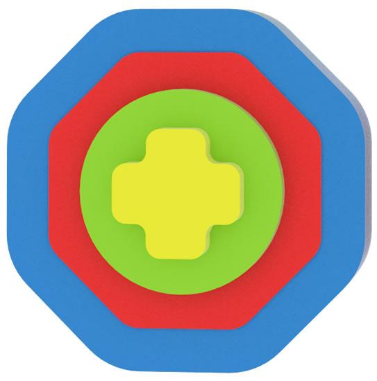 Kniha: Moje první puzzle - Tvary osmiúhelník/modráautor neuvedený