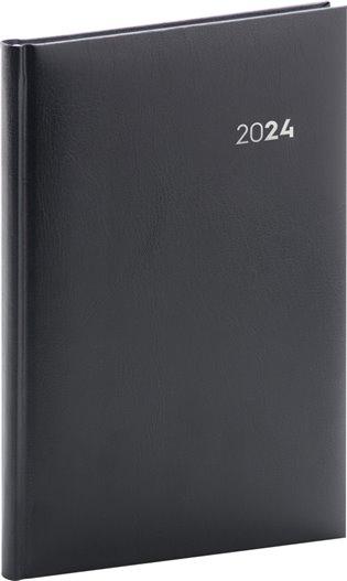 Kniha: Týdenní diář Balacron 2024, černýautor neuvedený
