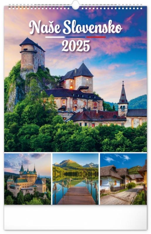 Kniha: Nástenný kalendár Naše Slovensko 2025, 33 × 46 cmautor neuvedený