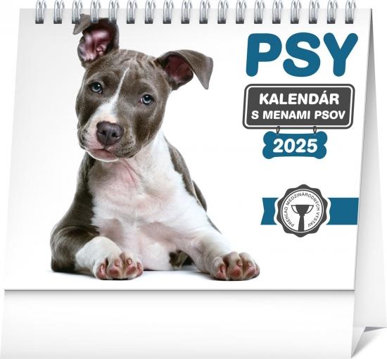 Kniha: Stolový kalendár Psy – s menami psov 2025, 16,5 × 13 cmautor neuvedený